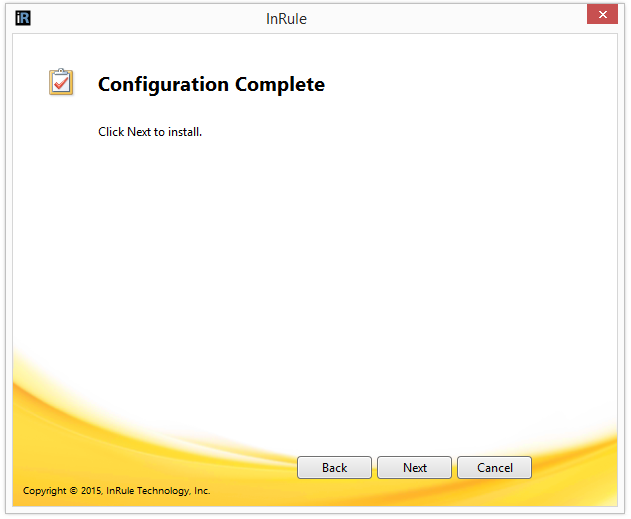 Configuration Complete