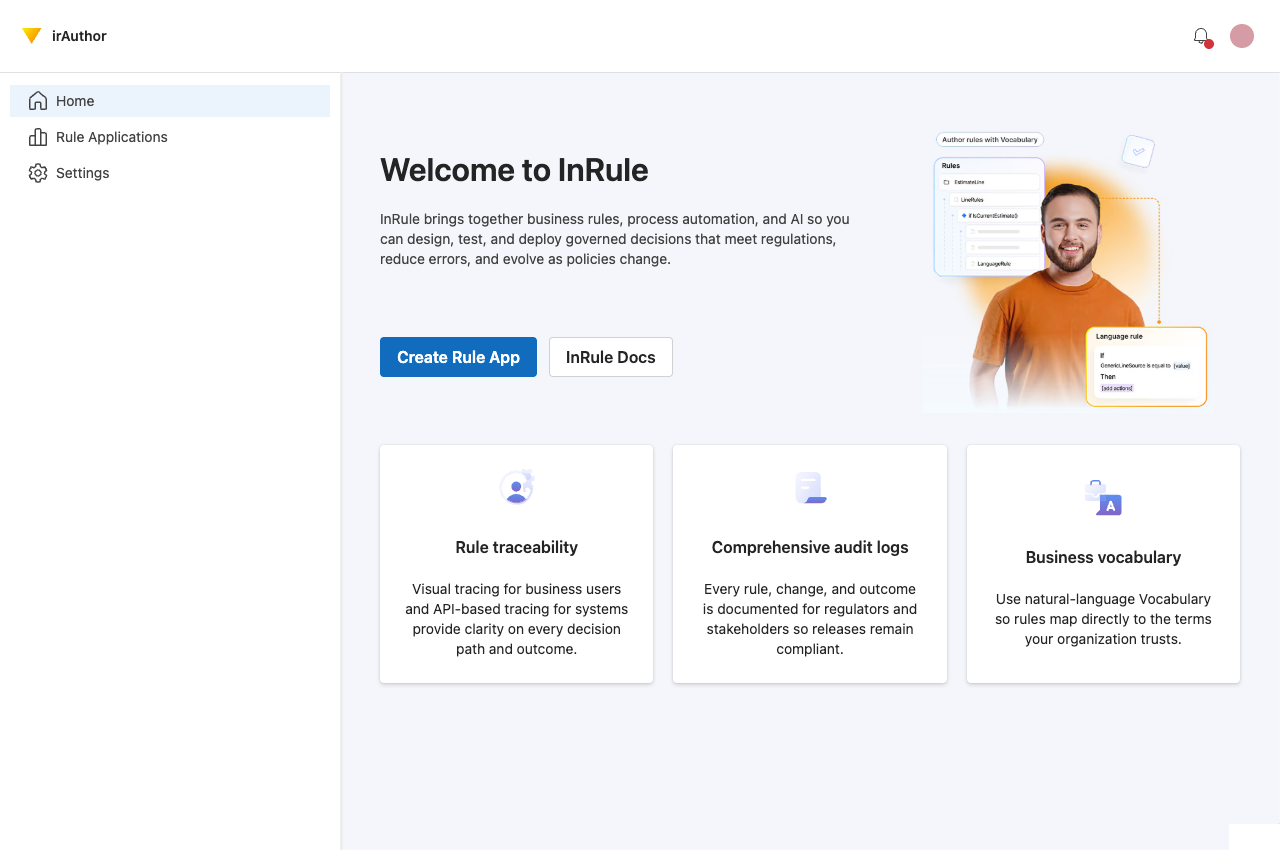 irAuthor Web Home page.